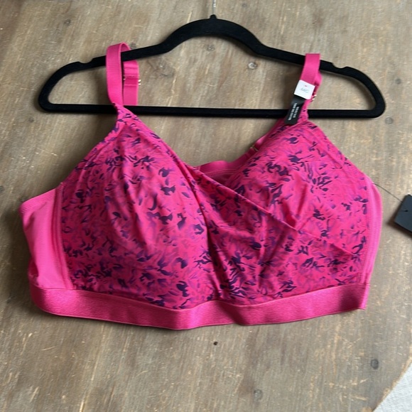 Addition Elle Deesee Lingerie Wireless T-Shirt Bra Size 44C Fuschia - Picture 4 of 13